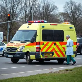 motorista fechado ambulância