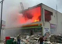 destruição supermercado Alvorada Pouso Alegre