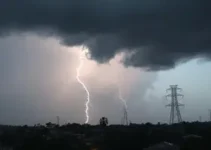 tempestade com ventos fortes