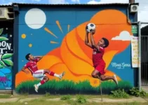 rua decorada para a Copa