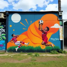 rua decorada para a Copa
