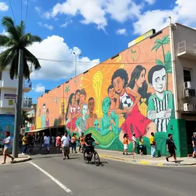 mural coletivo na Via Noroeste